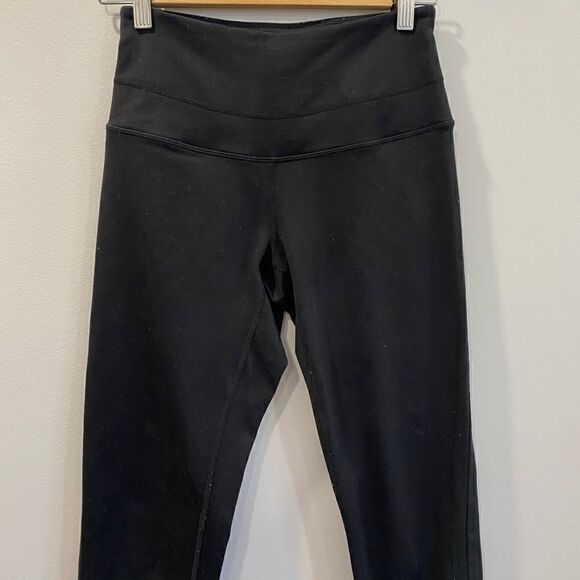 Zella Black High Waist Lattice Ankle Cropped Leggings - Picture 3 of 9